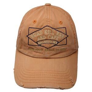 District Threads Baseball Cap Orange One Size Road Kill Bar Cafe McLeod MT Hat